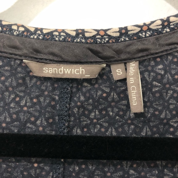 Long Sleeve Button Top Geometric Pattern S - Picture 3 of 5